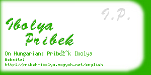 ibolya pribek business card